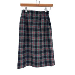 Pendleton Womens Black Stewart Tartan Wool Skirt‎ Size 4
